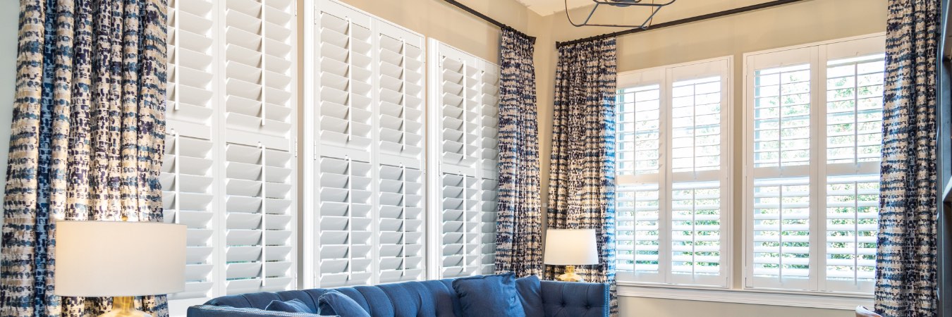 Interior shutters in Adams County living room
