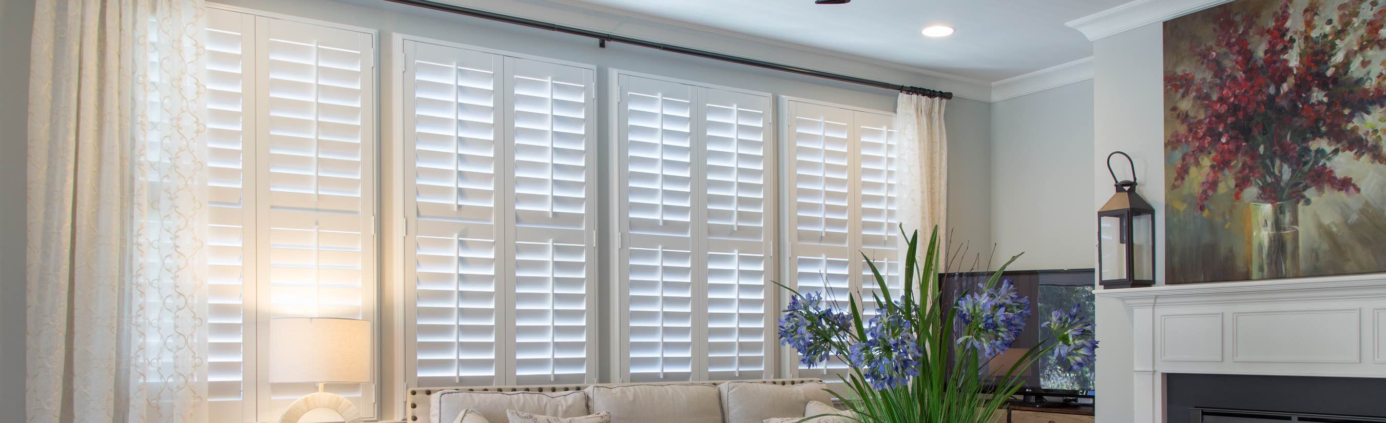 White Shutters In Living Room